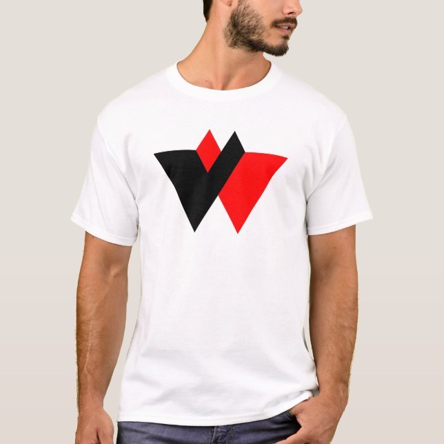 Camiseta Monograma de letra W moderna (Anverso)