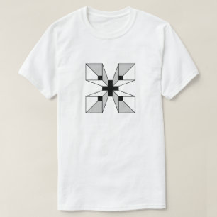 Camiseta Monograma de letra X abstracta geométrica