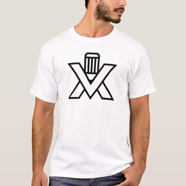 Camiseta Monograma de letra X con lápiz (Anverso)