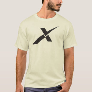 Camiseta Monograma de letra X con marca de verificación mod