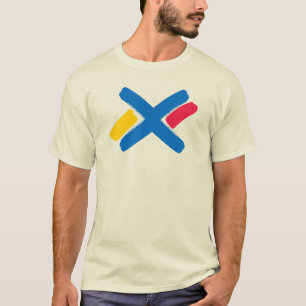 Camiseta Monograma de letra X con pintura clásica