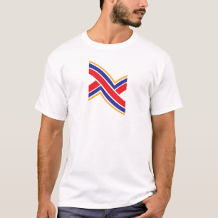 Camiseta Monograma de letra X en rojo azul amarillo