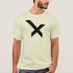 Camiseta Monograma de letra X moderno y clásico