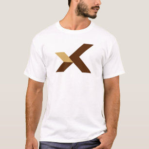 Camiseta Monograma de letra X moderno y clásico