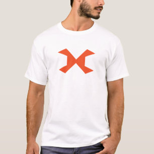 Camiseta Monograma de letra X para juegos inteligentes