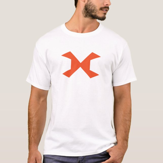 Camiseta Monograma de letra X para juegos inteligentes (Anverso)