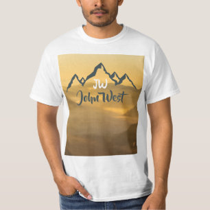 Camiseta Monograma de montañas personalizables de amanecer