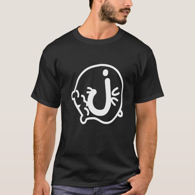Camiseta Monograma de nombre de hámster de letra J (Anverso)