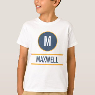 Camiseta monograma de nombre de letra inicial del personali
