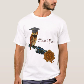 CAMISETA MONOGRAMA DE SELLO DE CERCA DE AGUA Y DE CERRADURA