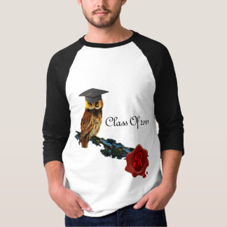 CAMISETA MONOGRAMA DE SELLO DE ENLACE DE AGUA Y CERO ROJO