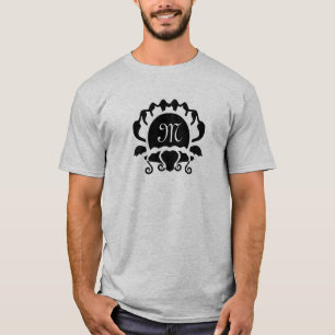 Camiseta Monograma de silueta de clam negro