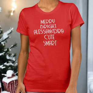 Camiseta Monograma de tipografía de escritura de Navidades