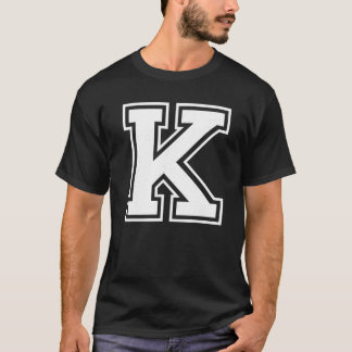 Camiseta Monograma de varianza de la escuela de alfabeto de