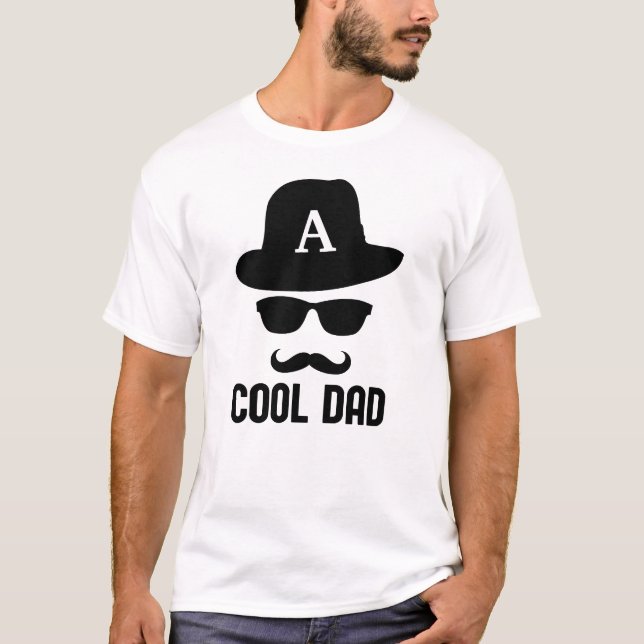 Camiseta Monograma del personalizado moderno de Guay Dad Be (Anverso)