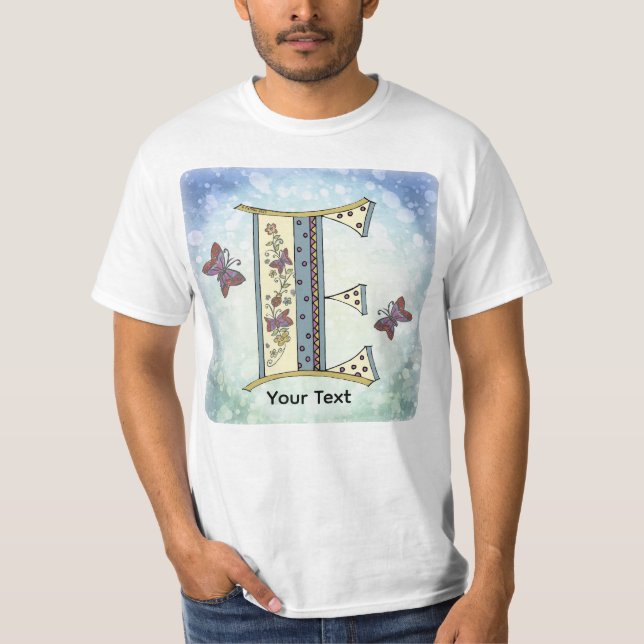 Camiseta Monograma E floral (Anverso)