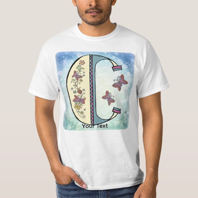 Camiseta Monograma floral C (Anverso)