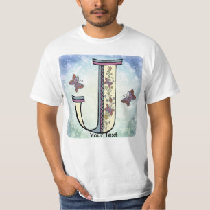 Camiseta Monograma floral J