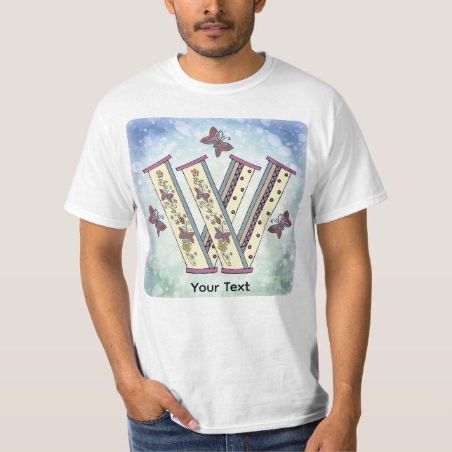 Camiseta Monograma floral W (Anverso)
