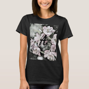 Camiseta Monograma Flores rosas venecianas en una rama