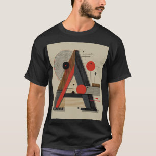 Camiseta Monograma geométrico inspirado en Bauhaus
