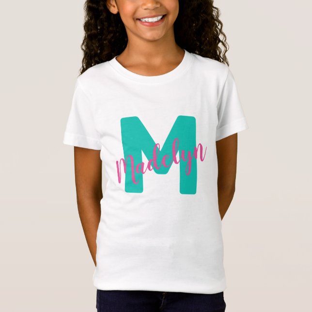 Camiseta Monograma inicial de nombre personalizado Personal (Anverso)
