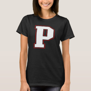 Camiseta Monograma inicial P letra P alfabeto mayúscula
