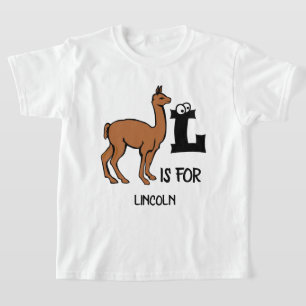 Camiseta Monograma L de personalizado es para la alpaca ado