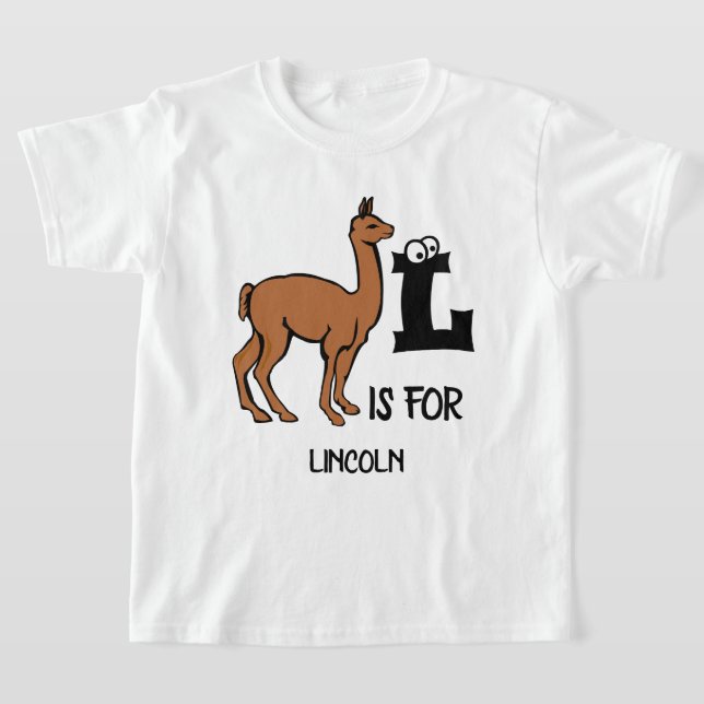 Camiseta Monograma L de personalizado es para la alpaca ado (Distribución)