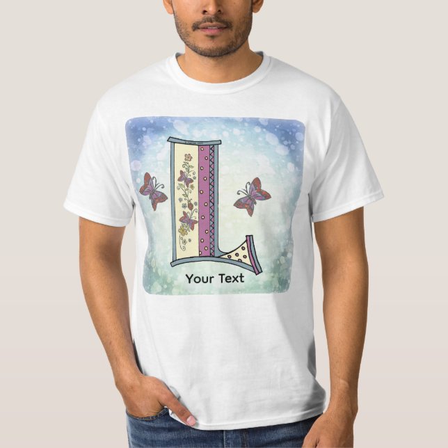 Camiseta Monograma L floral (Anverso)