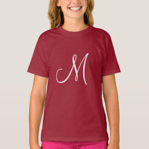 Camiseta MONOGRAMA M, Rojo y Blanco,