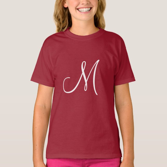 Camiseta MONOGRAMA M, Rojo y Blanco, (Anverso)