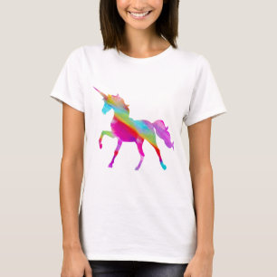 Camiseta Monograma mágico con arco iris