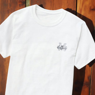 Camiseta Monograma Moderno Guay Grunge Añadir su nombre