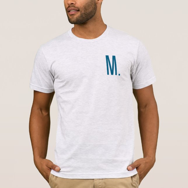 Camiseta Monograma moderno reemplazo inicial Añadir el suyo (Anverso)