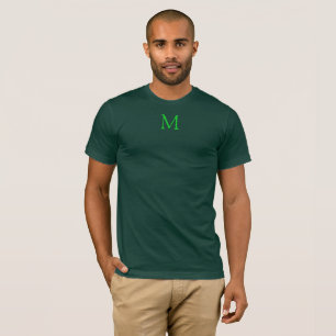 Camiseta Monograma moderno T Shirt Elegante Selva Verde