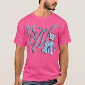 Camiseta Monograma N Personalizado Unicornio