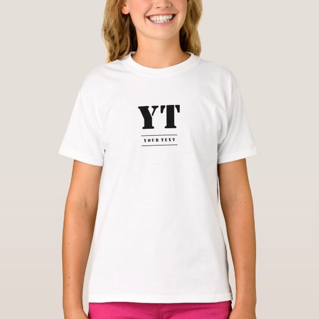 Camiseta Monograma negro clásico (Anverso)