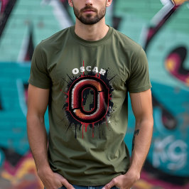 Camiseta Monograma "O" de pintura con aerosol urbano de per