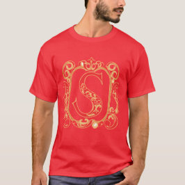 Camiseta Monograma Ornamental Antiguo - Capital S