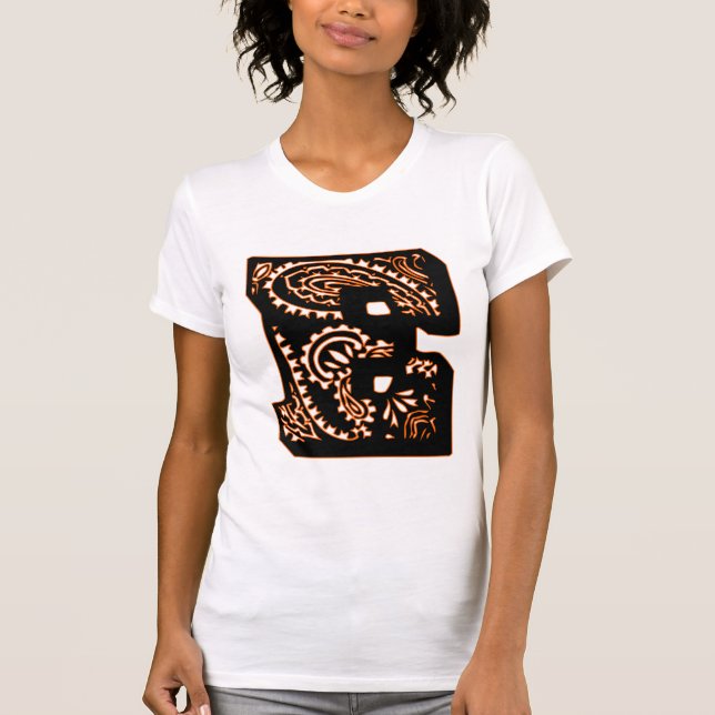 Camiseta Monograma Paisley - E (Anverso)