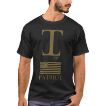 Camiseta monograma patriótica "I" dorada — America