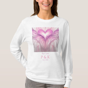 Camiseta Monograma personalizado "amor puro" para pareja