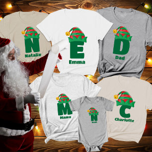 Camiseta Monograma personalizado con Navidades de nombres