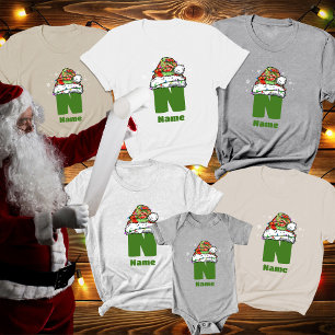 Camiseta Monograma personalizado con nombres de Navidades f