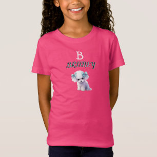 Camiseta Monograma personalizado de cachorro de cangrejo bl