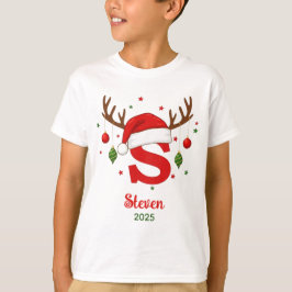 Camiseta Monograma personalizado de Navidad Sombrero de San