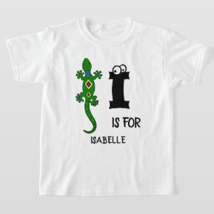 Camiseta Monograma personalizado I es para el reptil lindo 