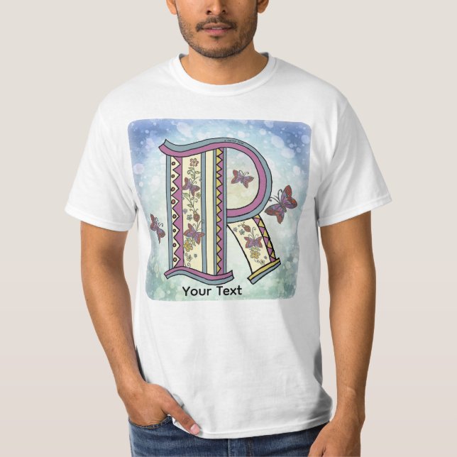 Camiseta Monograma R floral (Anverso)