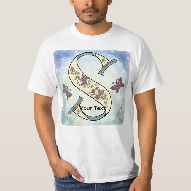 Camiseta Monograma S floral (Anverso)